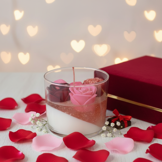 Üç katlı gül mum detay