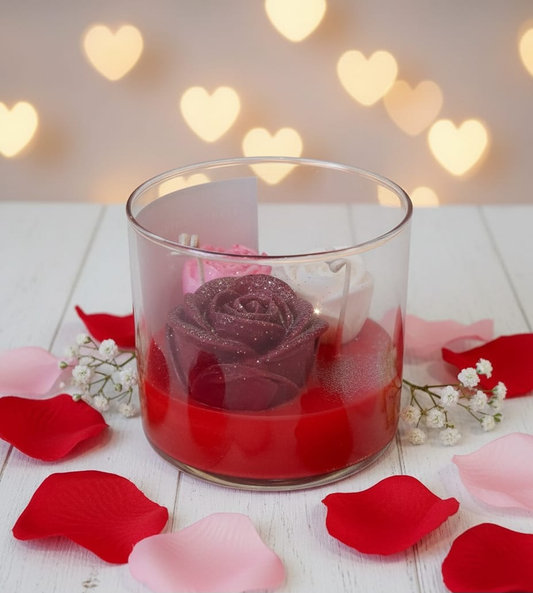 Sevgililer Günü Özel Gül Kokulu Mum - Valentine's Day