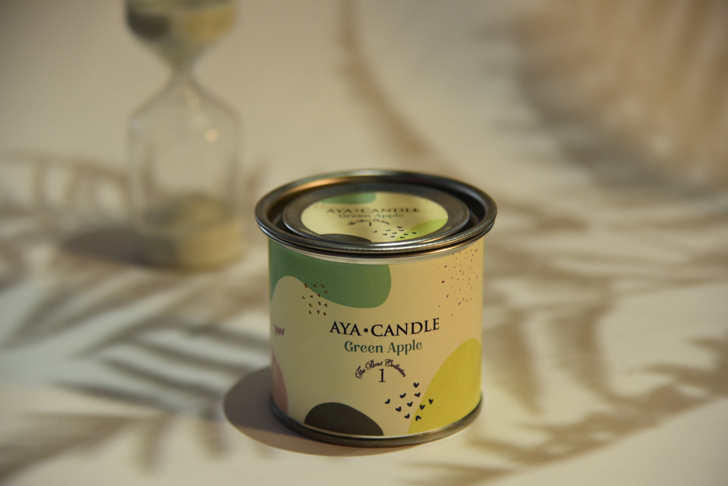 El Yapımı Green Apple Kokulu Soyawax Mum