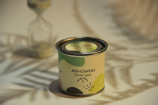 El Yapımı Green Apple Kokulu Soyawax Mum