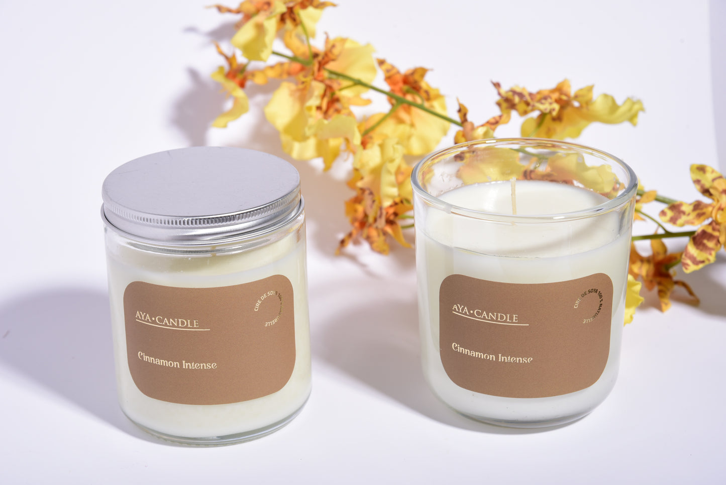 Elma & Tarçın – 200g El Yapımı Soya Mum | Rahat ve Sıcak Koku