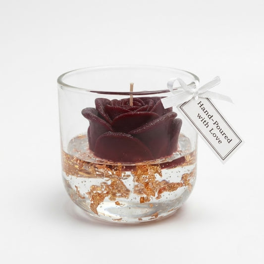 Sevgililer Günü Özel Gül Kokulu Mum - Pembe Gül